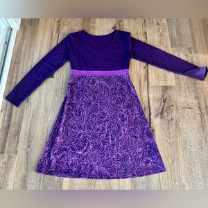 - PrAna Purple Lagoon Long Sleeve Moxie Dress Womens Knee Length Size Smal…